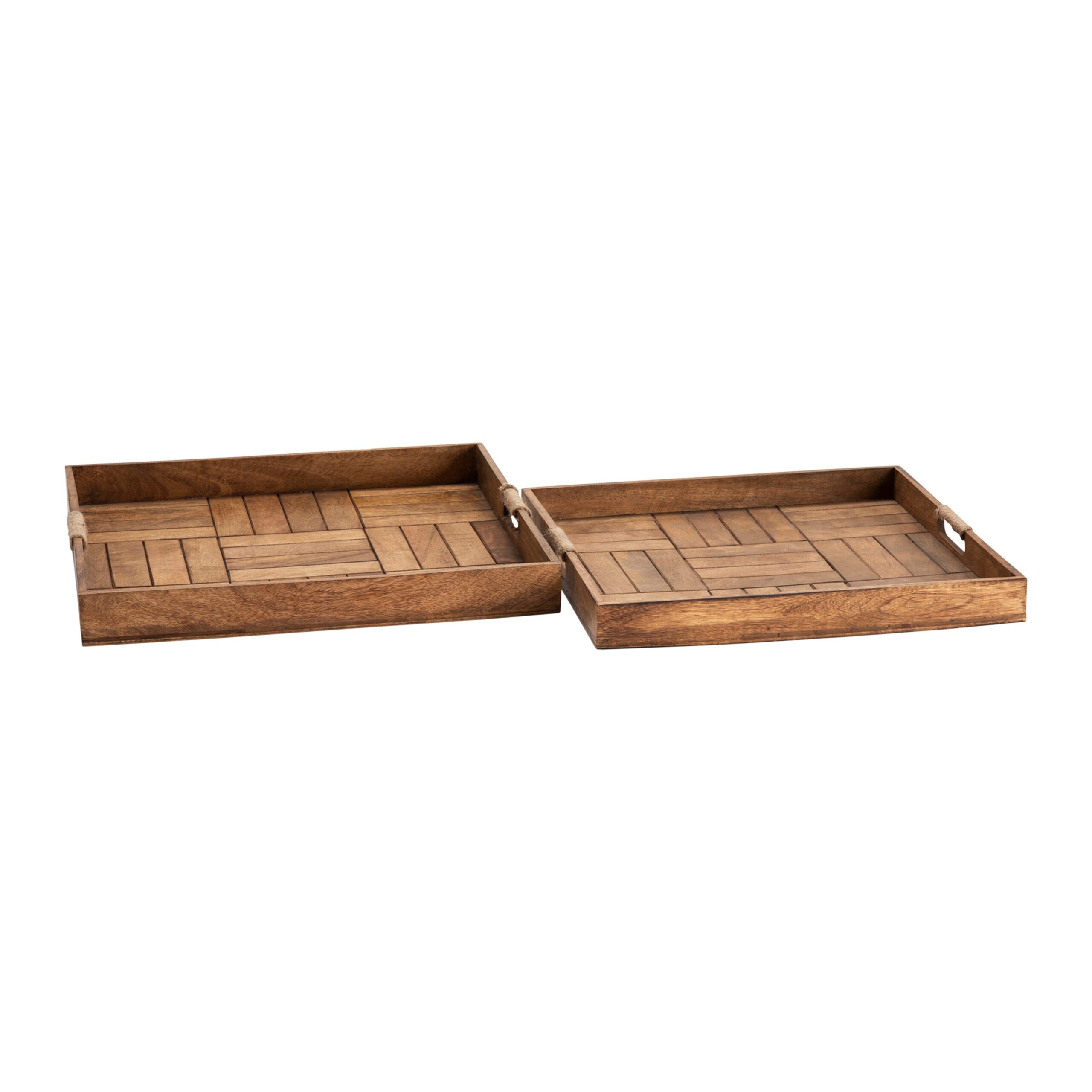 2176c24849ab4c1262dd153026b18d68 Miller Parquetry Serving Trays with Juste Handles - Image 1