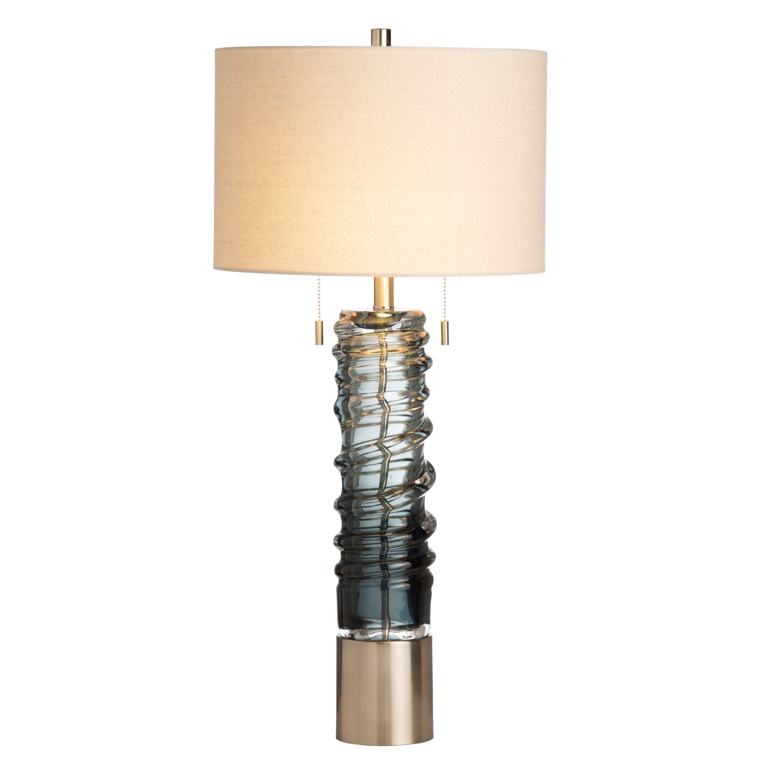 a8a6343c00c282d1f36632634f00ad3a Guildford Swirl Twins Pull Chain Table Lamp - Image 1