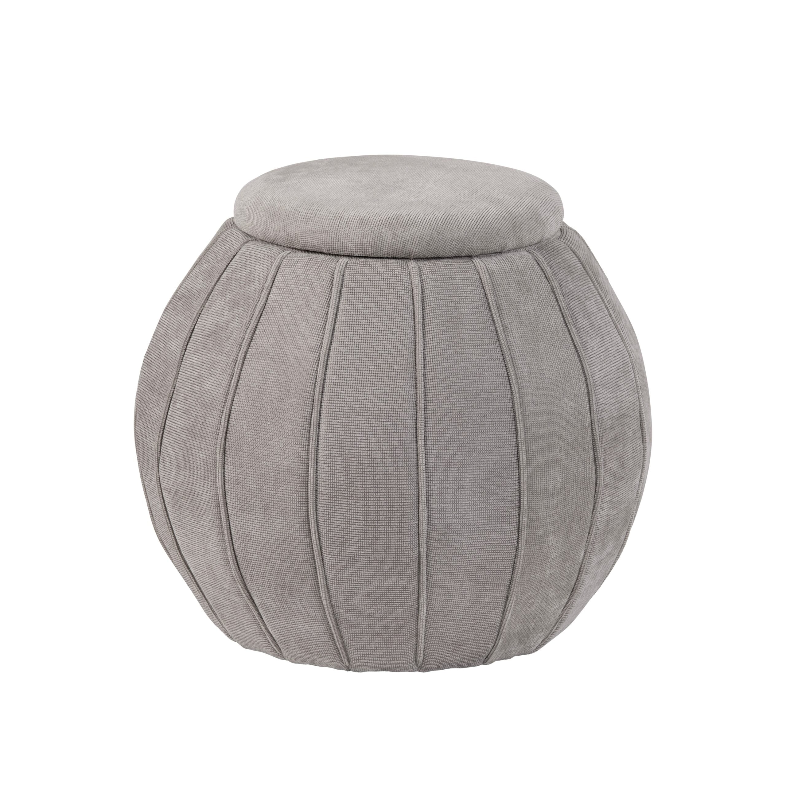 3b999b9d29eede566dc731f5d3799c3f Taupe Chenille Storage Ottoman - Image 1