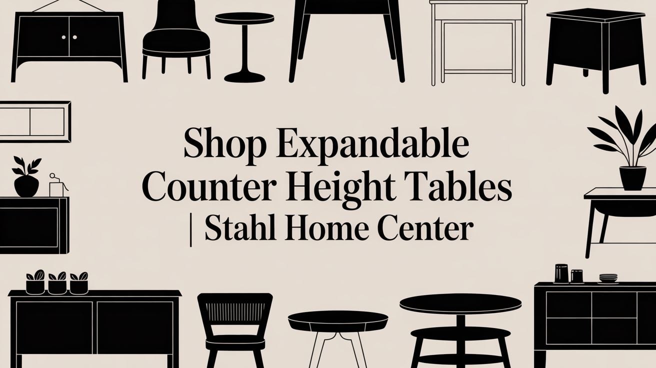 expandable counter height table furniture silhouettes