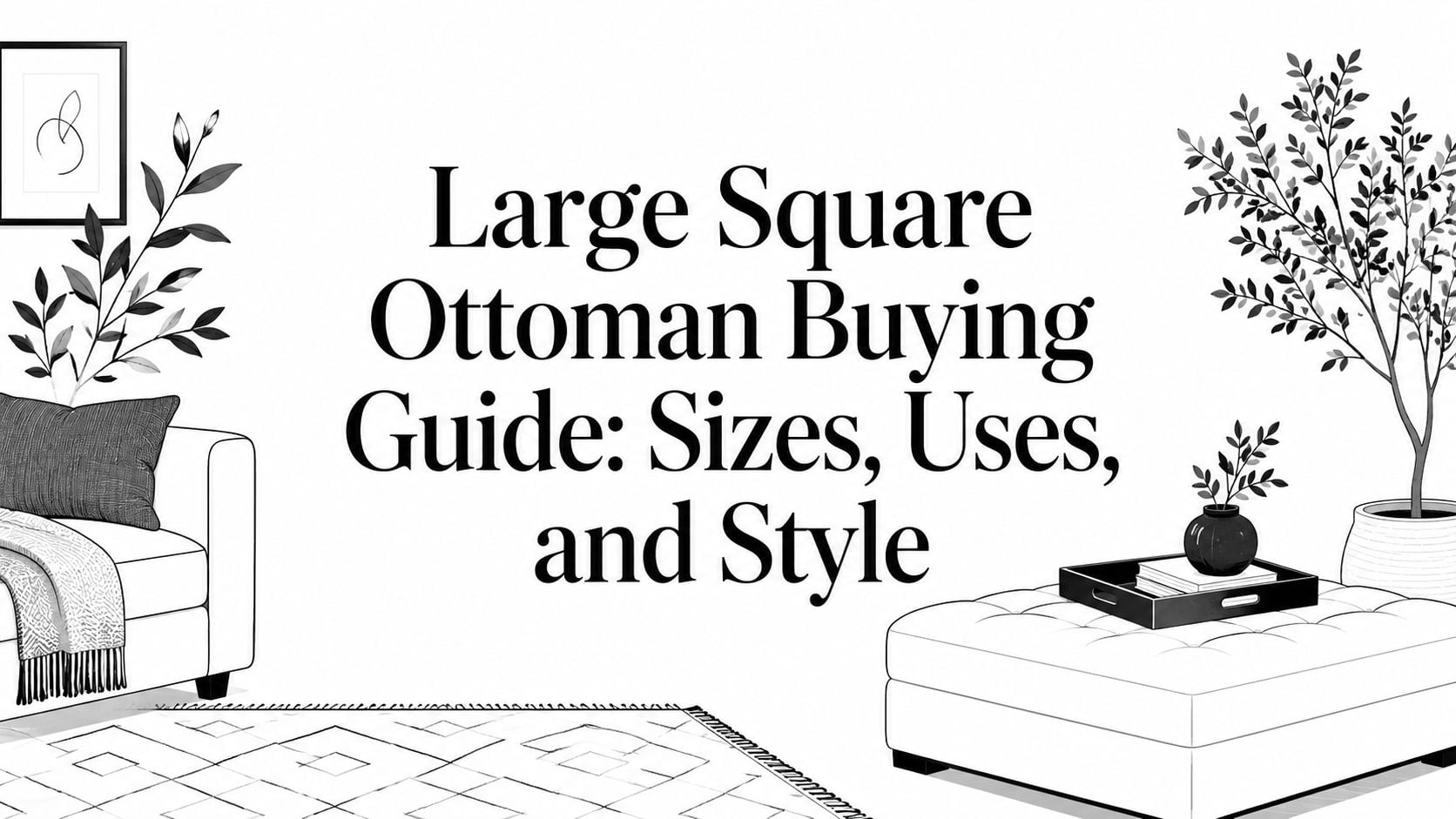 large square ottoman living room