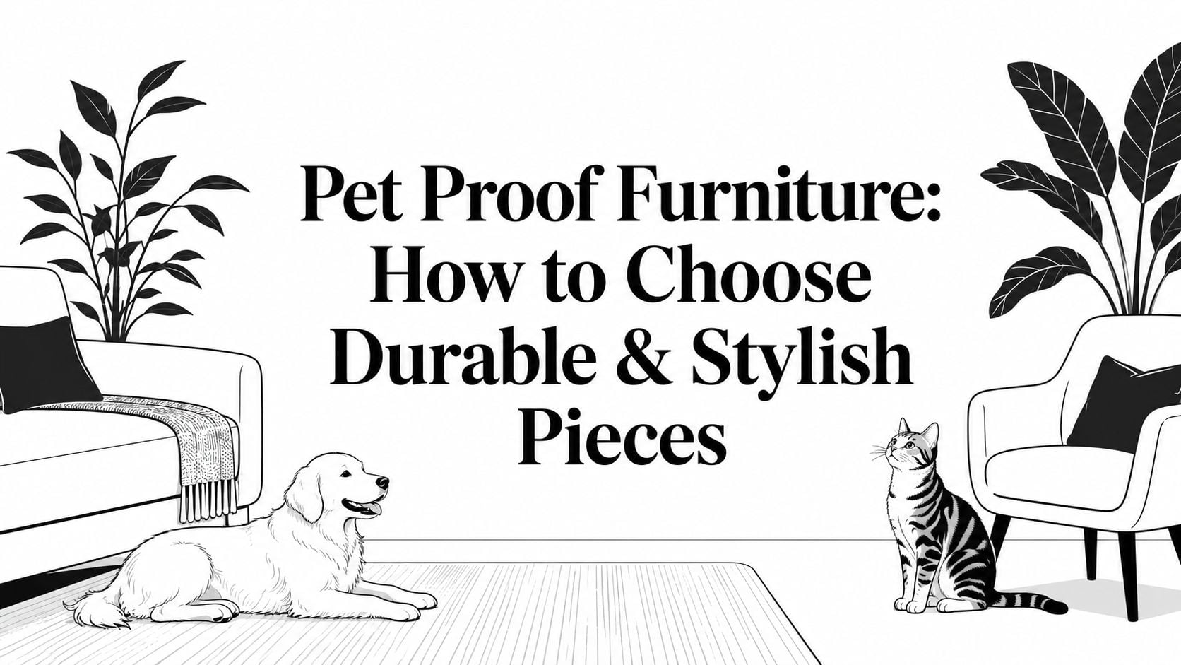 pet proof furniture pet illustration