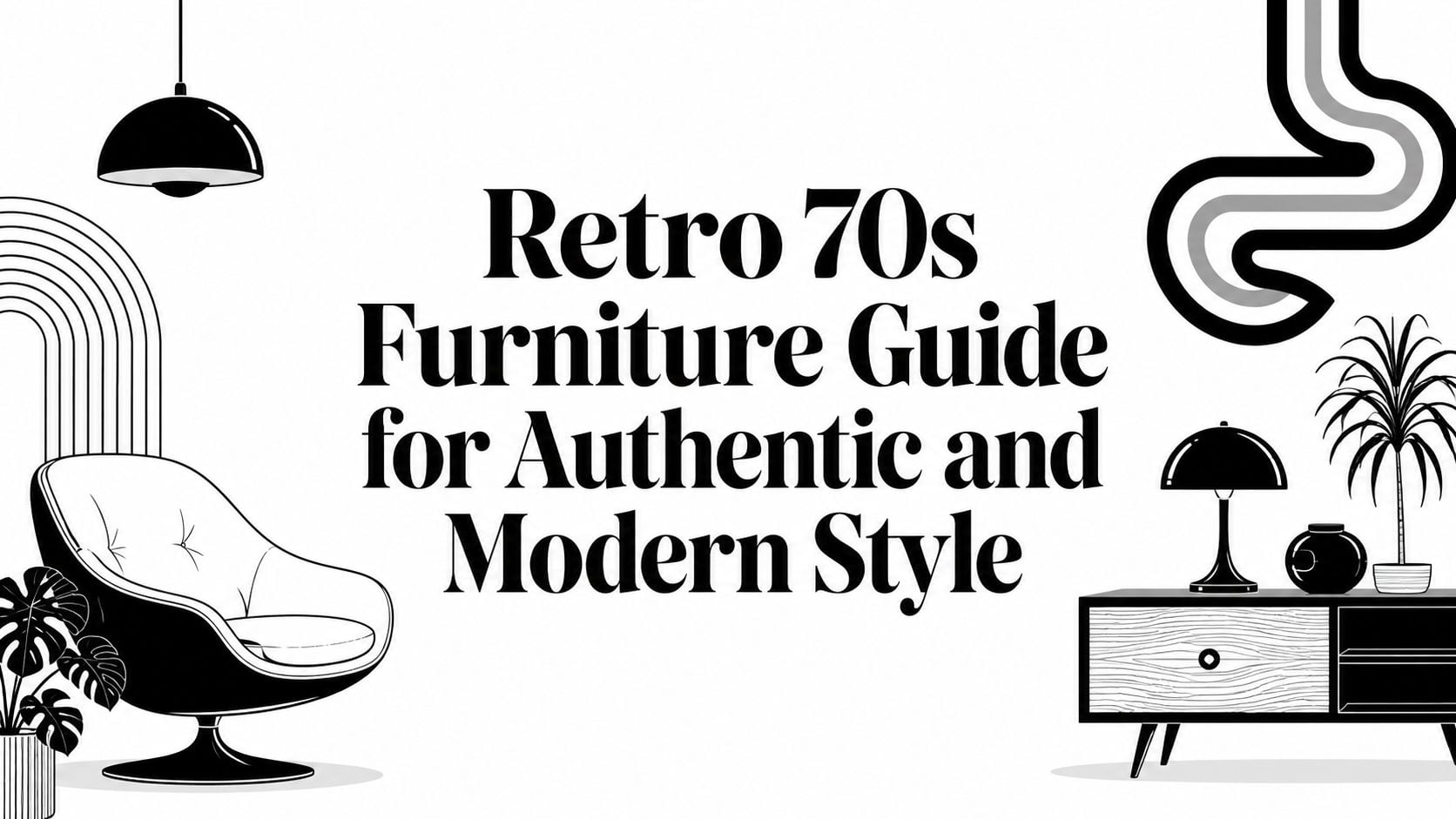 retro 70s furniture interior design